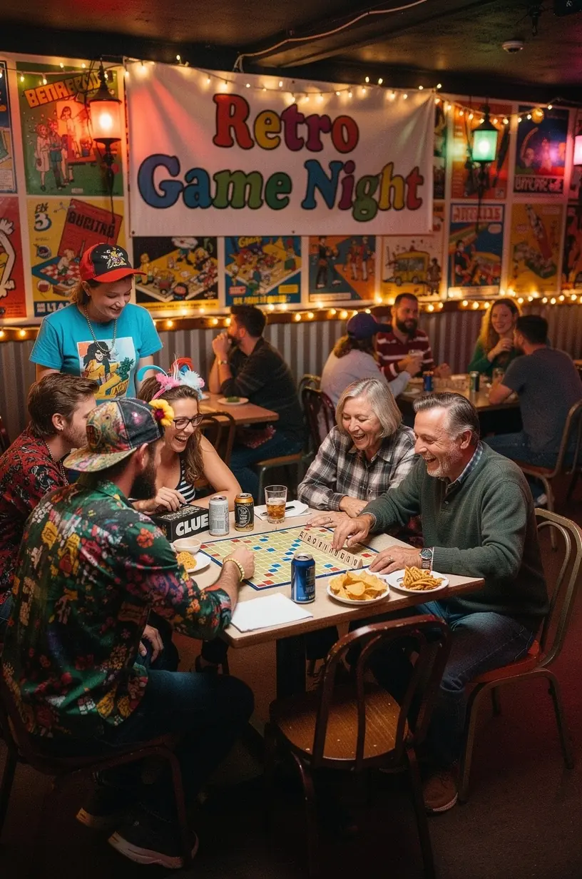 Inclusive board game night with diverse players engaged.