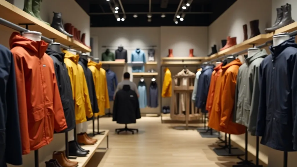 jihlgrade B.V. retail shop with organized outerwear displays